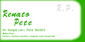 renato pete business card